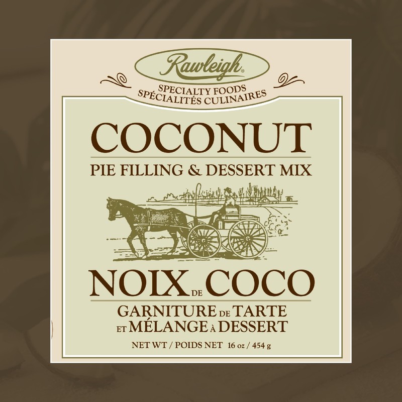 Rawleigh Coconut Pie Filling & Dessert Mix: 16 oz /