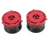 1 Pair NAB Hub Adapters Black Polished Aluminum Alloy Red