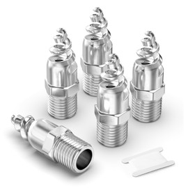 ERGAOBOY 1 Pcs 304 Stainless Steel Spiral Cone Atomization Nozzle, 1" Male Dust Remove Atomized Sprayer for Gas Cooling, Washing, Fire Proof, Garden Watering