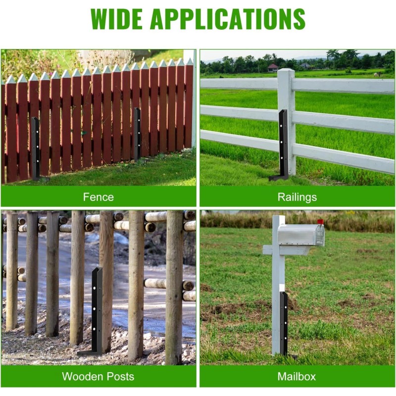 ATCWF 2-Pack 2" Fence Repair Kit - 34in Heavy Spikes