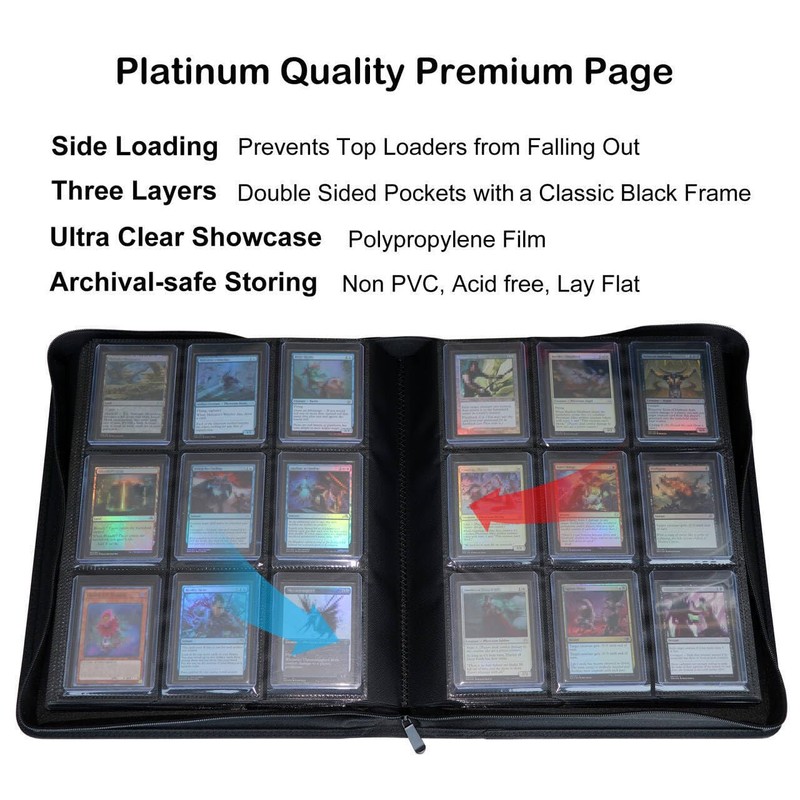 Top loader Binder, Holds 432 Top Loaders, 9 Pockets Top