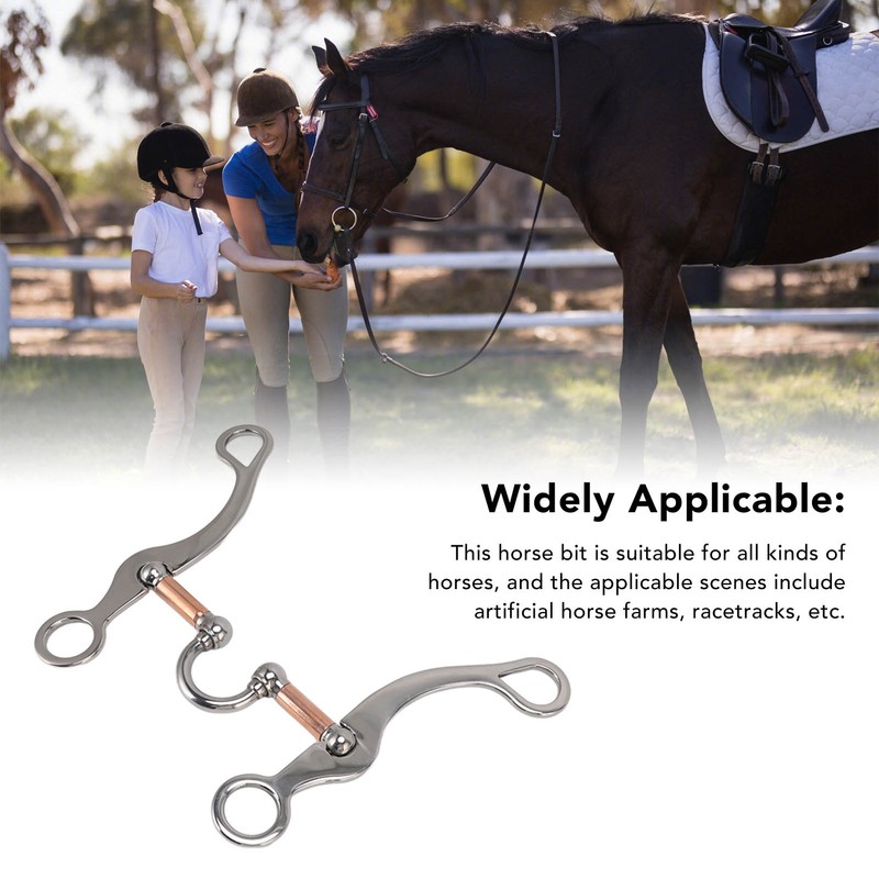 Horse Snaffle Bit Stainless Steel Rose Gold Plated Horse Gag
