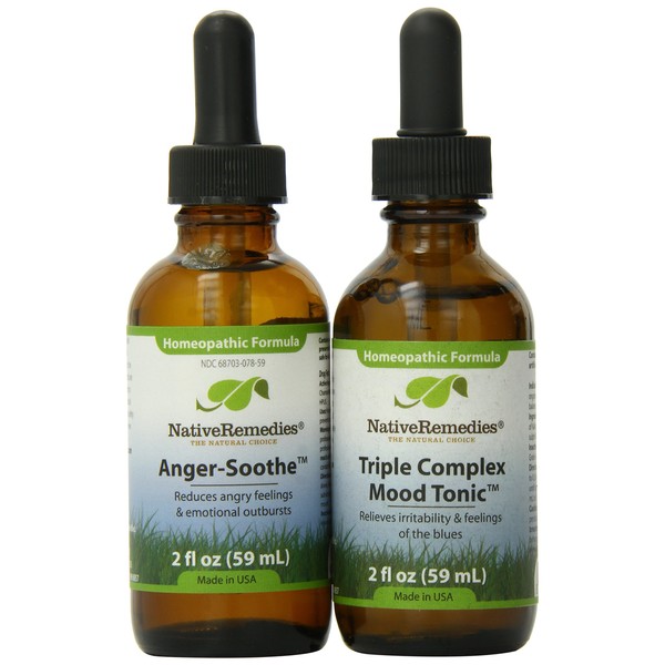 Native Remedies Anger-Soothe and Triple Complex Mood Tonic ComboPack