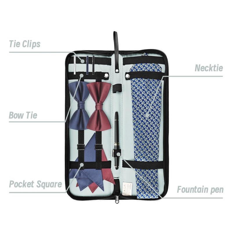 Tie Box Travel Case Men's Necktie Gift Box Rectangle Shape