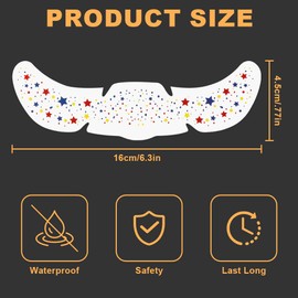 LOPHE Glitter Freckles Face Tattoo, 12PCS Glow Up Sparkle Temporary Tattoo Makeup Face Glitter Speckles Patches Waterproof Freckles Metallic Tattoos Sticker Cute Temporary Face Freckle for Women, E