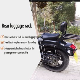 Midimttop Detachable Backrest Sissy Bar with Luggage Rack fits for Vulcan S 650 VN650/EN650 Accessories 2015 2016 2017 2018 2019 2020 2021 2022 2023 2024