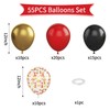 Red Black and Gold Balloons, 55Pcs Red Gold Party Balloons
