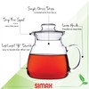 Simax Glassware 20 Oz. Glass Teapot | Short Spout, Microwave