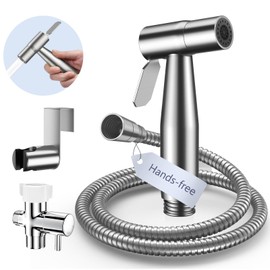 BRITULIF Hands-Free Handheld Bidet Sprayer for Toilet, Muslim Shower Dual Control Mode Spray, Toilet Sprayer with Bidet Hose, Adjustable Bidets Attachment for Toilet for Feminine Wash