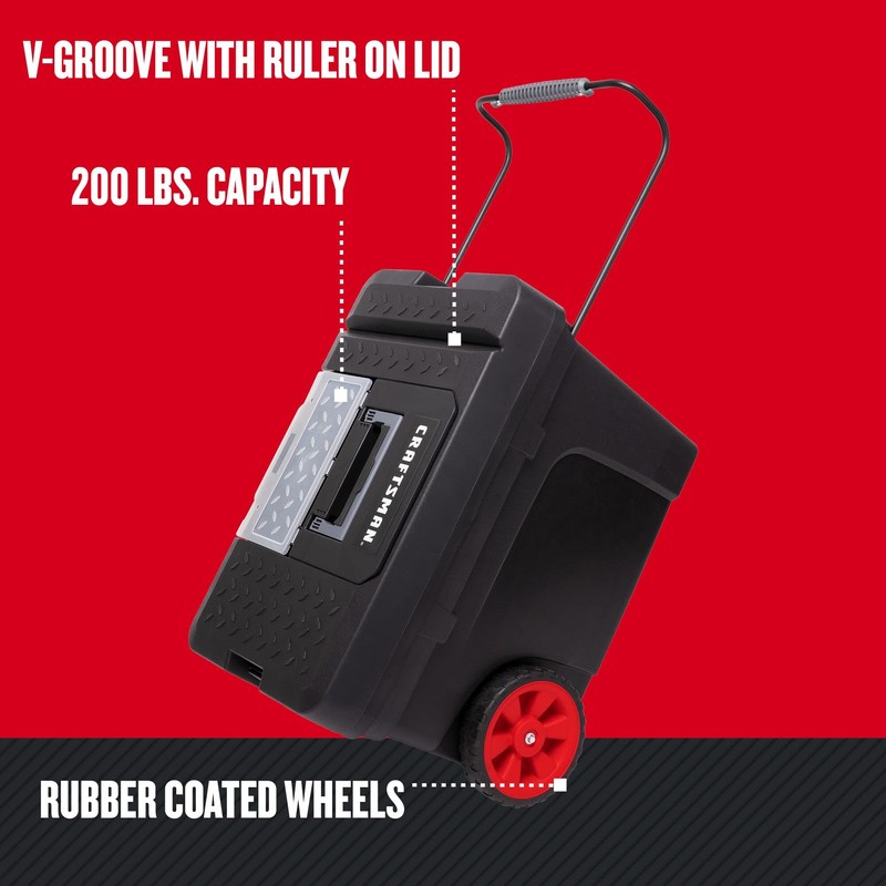CRAFTSMAN Rolling Tool Box with Wheels, Includes Organizers and Trays,