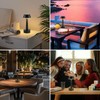 2 Pack Small Cordless Table Lamp, Battery Operated Black Lamp