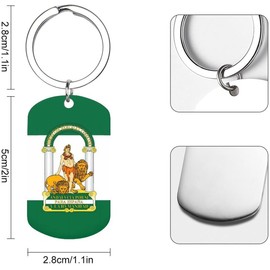 Llavero universal de metal con bandera de Andalucía, accesorios para hombres y mujeres