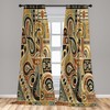 Ambesonne Bohemian Window Curtains Pack of 2, Ethnic Pattern with