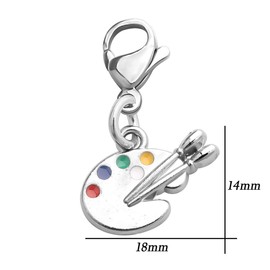CHOORO Artist Palette Clip-on Charm Paint Palette Zipper Pull Gift for Art Teacher/Student/Painter