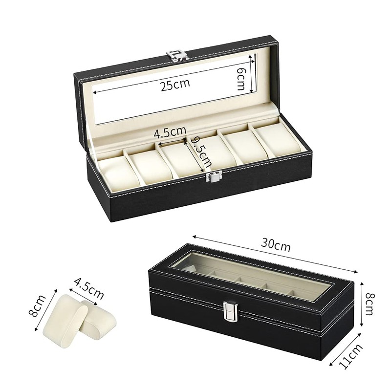 Eunomia Watch Storage Case, Watch Case for 6 Pieces, Watch