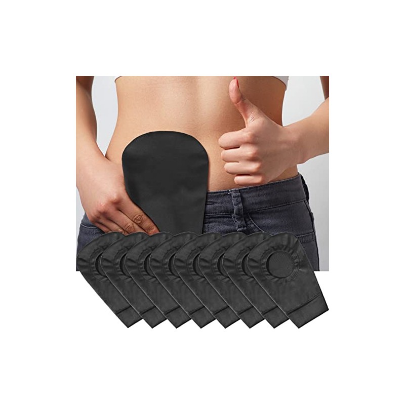4 Piezas Funda para Bolsa de Ostomía Negra Cobertura de
