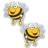 2 x 10cm/100mm Happy Bee Window Cling Sticker Car Van