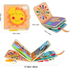 Kukelen Toddler Busy Board, Quiet Book, Sensory Toys for Toddlers 3-4, Montessori Toys, Educational Toys for 3Year Old Girls & Boys Gift