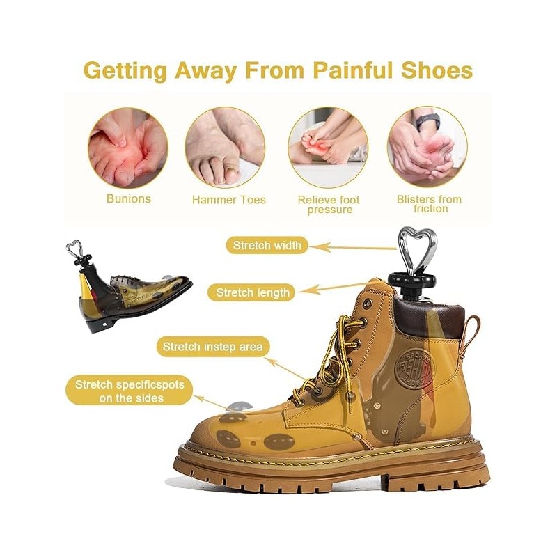 Shoe Stretcher Shoe Trees 2PCS 4-Way Adjustable Shoe Expander for