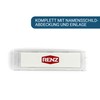 Renz Name Plate 92 Crystal Clear 75 x 22 mm