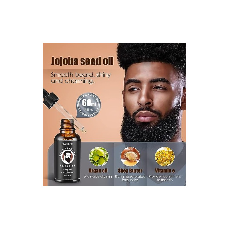 Varolan Kit de Crecimiento y Aseo de Barba - Aceite
