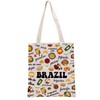 G2TUP Brazil Lover Gift Brazil Food Tote Bag Moving to Brazil Handbag Brazil Vacation Trip Traditional Brazilian Dishes Gift (Brazil Food HB)