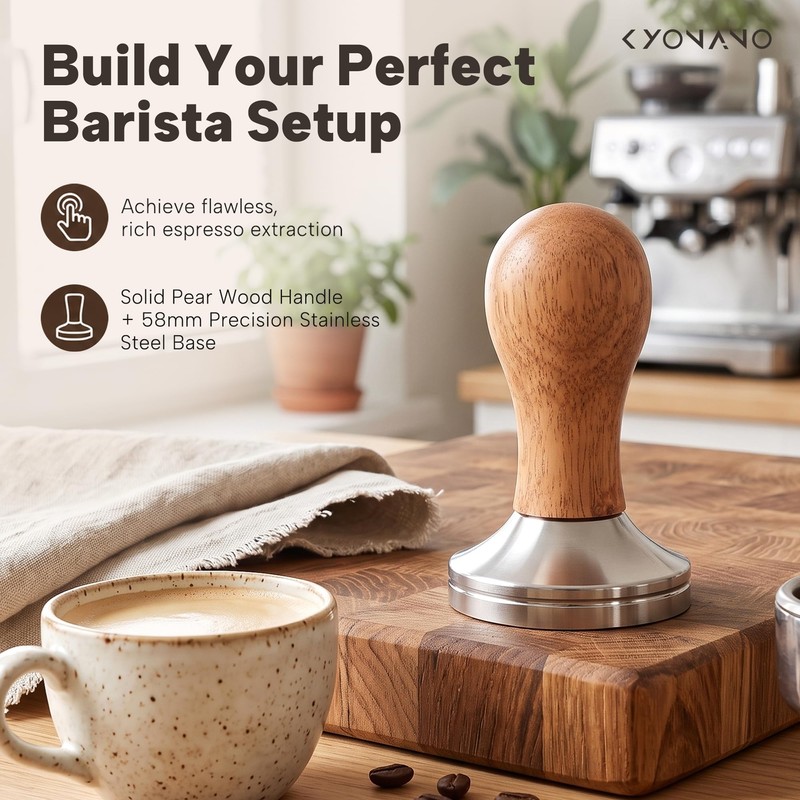 KYONANO 58mm Espresso Tamper, Coffee Tamper 58mm, Espresso Press Tamper