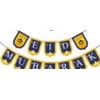 Yellow and Blue Eid Mubarak decor/blue and Gold Banner Ramadan