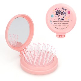 Folding Hair Brush Birthday Gifts for Women 18st 21st 30th 40th 50th 60th 70th Birthday Gifts Presents for Her Mom Mother Godmother Wife Grandma Grandmother Besite Friend Grilfriend Aunt Sister