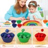 FYSL Wooden Montessori Toy, Clip Beads Puzzle Sorting Game, Clip