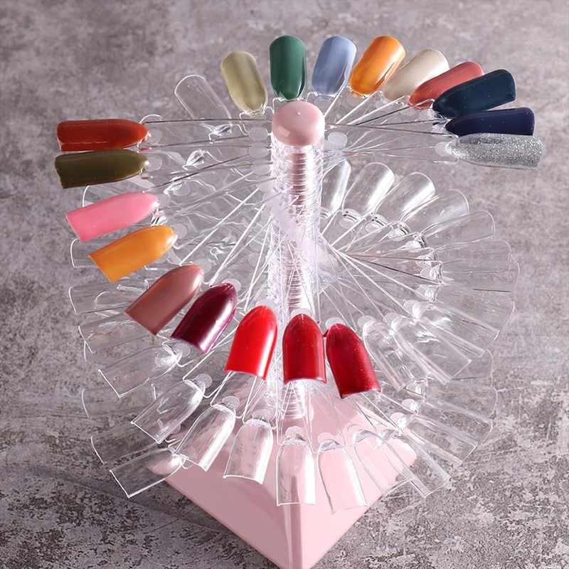 CENPEK Spiral Nail Set, Artificial Nail Set, Nail Colour Display