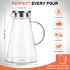 SUSTEAS 2.0 Liter 68oz Glass Pitcher with Lid, Easy Clean