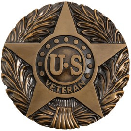 FRF FLAG American Veteran Grave Marker, with 12x18 Inch USA Flag, Aluminum Veterans Plaque, Memorial Day Gifts, Suitable for Graveside Memorials to Honor Those who Served