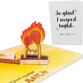 Funny Online Dating Card | 3D Pop Up Card of Cute Matches in Love | Romantic Anniversary Card for Wife, Husband | Birthday Card for Boyfriend, Girlfriend | of All the Weird Things on the Internet