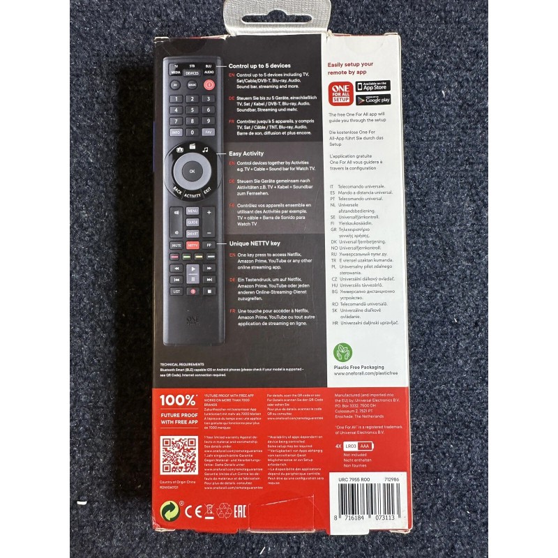 One For All Smart URC7955 Control 5 Universal Remote