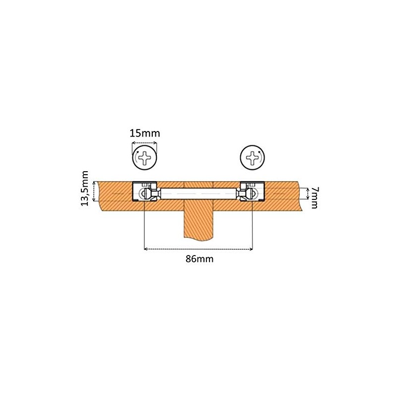 Aerzetix: Rastex C41555 Double Panel Furniture 18 mm 86 mm
