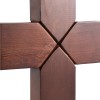 Cruz De Madera Para Pared Marca Vianney Color Marrón