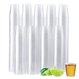 MATANA 600 Plastic Shot Glasses, Transparent, 3 cl - Plastic Shot Glasses, Shot Cups, Shot Cups, Plastic Cups, Party Accessories, Stable and Reusable