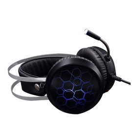 KICHOUSE Over Ear Headphones with Mic Gaming Headset for Pc Computer Headphones with RGB Led Comfortable Gaming
