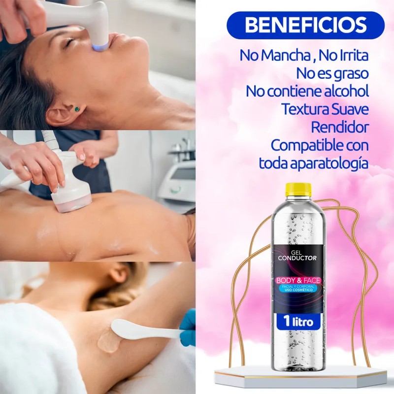 Gel Conductor Body&face P/ Aparatologia 1 Lt Cavitación