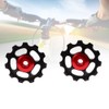 1 Pair Front Derailleur Pulley, Aluminium Alloy 11T CNC Wheel