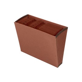 Staples 595369 Heavy-Duty Expanding File Jan-Dec Index Letter Size Brown