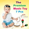 MUSICUBE 7 Pcs Kids Wood Musical Instruments, Percussion Set with