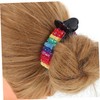 OATIPHO Elegant Rainbow Hair Clamp Clips 2 Strong Hold Barrettes