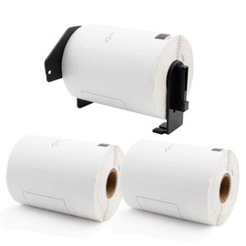 Label KINGDOM Replace for Brother DK-1241 Die-Cut Large Shipping Label, 4" x 6" (102 mm x 151 mm) 200/Roll for Thermal QL-1100 QL-1110NWB Label Printer (3 Paper Roll+1 Reusable Cartridge)