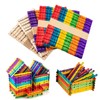 Allazone Sawtooth Wooden Craft Sticks, Wooden Ice Sticks for Art,