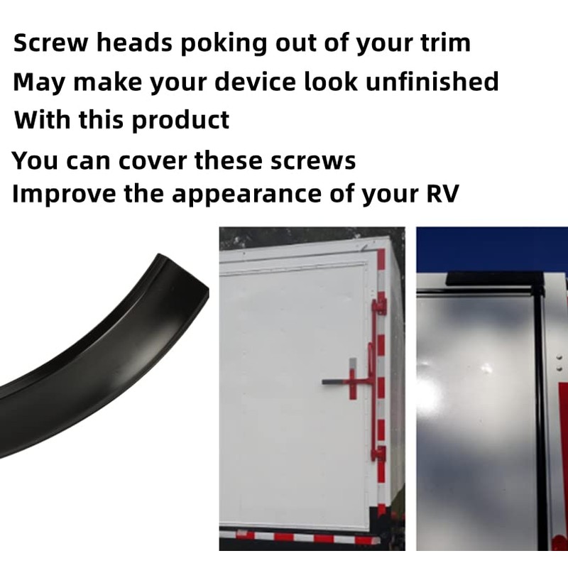1" RV Vinyl Trim Molding Insert Black,for RV Camper Travel