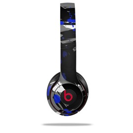 WraptorSkinz Skin Compatible with Beats Solo 4, Solo 3 and Solo 2 Wireless Headphones - Abstract 02 Blue - Decal Vinyl Wrap (Headphones NOT Included)
