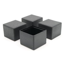 Design61 4 x caps for square tubes, 30 x 30 mm, protective caps, gliders, floor protection for square tubes