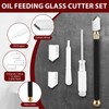 10PCS Glass Cutting Tools Kit,Glass Cutter 2-20mm with Glass Running